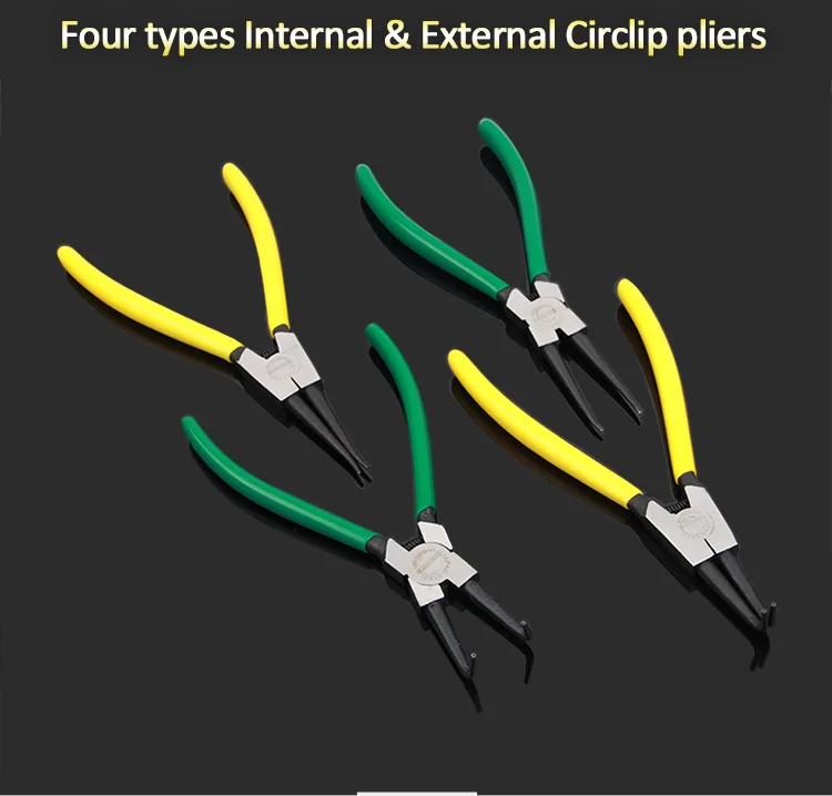 Professional Internal External Straight bent nose Circlip Pliers Set