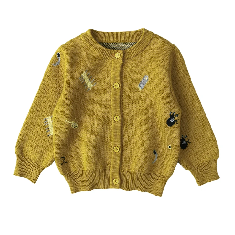 

Spring Knitted Sweater Jacket Breathable Children Top Longsleeve Baby Knitted Coat, Picture