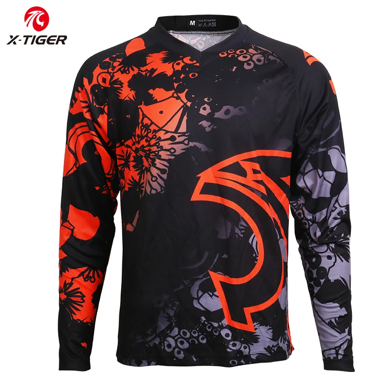 

Downhill Custom Long Sleeves Mountain Bike Mtb Cycling Dh Maillot Ciclismo Hombre Quick Drying Motocross Racing Jersey, Customized color