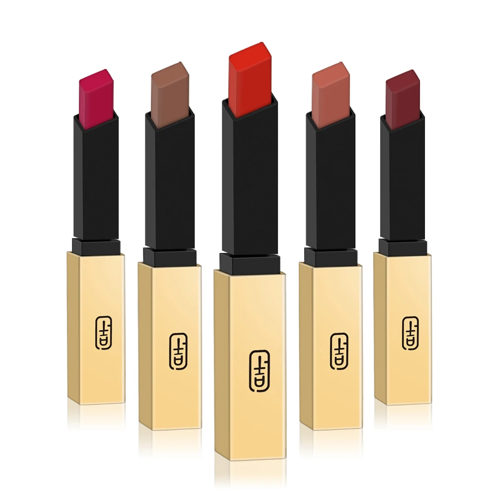 

VIBELY Square Non-stick Cup Matte Lipstick 16 Colors Sexy Waterproof Moisturizing Diamond Lip Stick