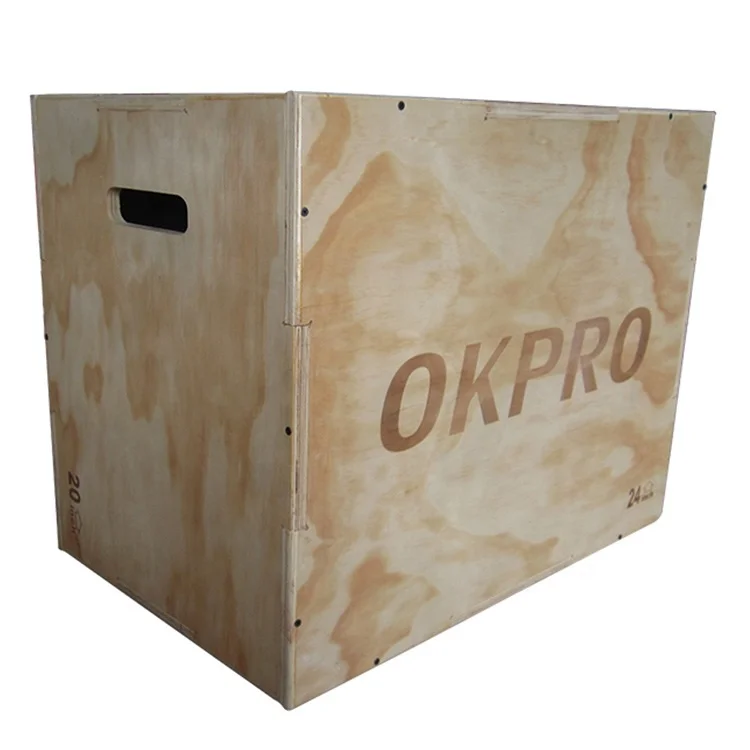 

Wood Jump Box OKPRO Fitness Exercise Equipment Wood Plyo Plyometric Box