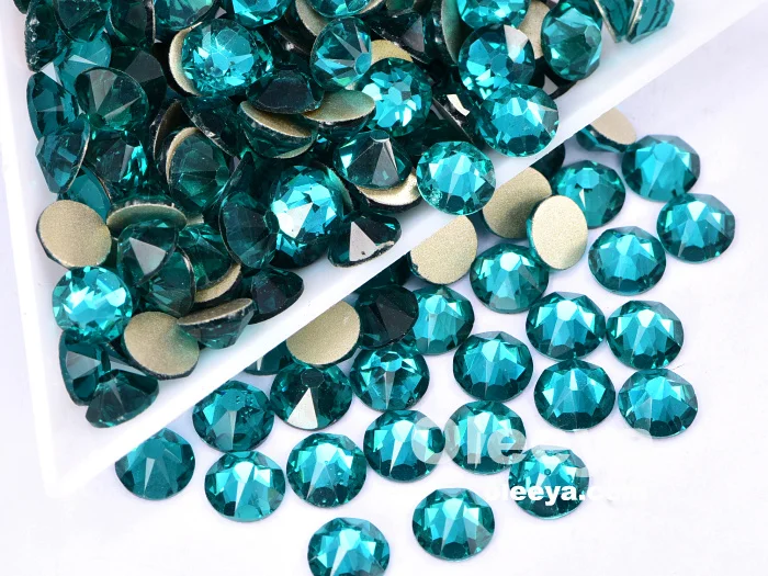 OLeeya Factory Wholesale Loose Glass Strass 2088 16 Cut Facets Crystal Flatback Non Hot Fix Rhinestone for Nails