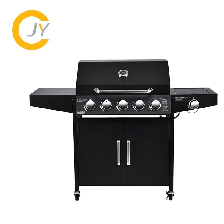 

Cabinet gas gill / stainless steel burner bbq with 4 wheels