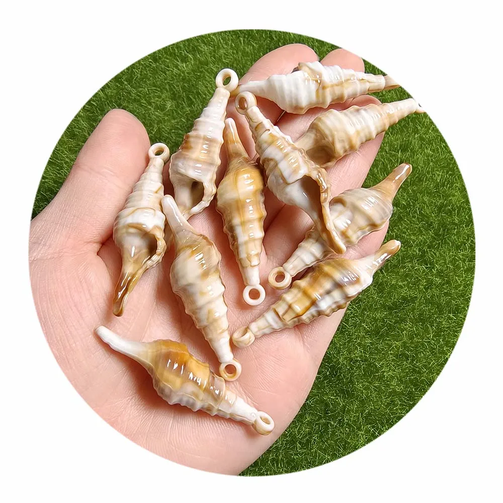 100pcs Miniature Natural Stone Beads for Jewelry Making 3D Acrylic Charms Top Hole Handy Craft
