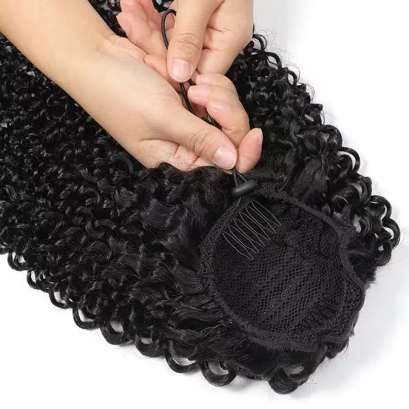 

Hair Pieces Long Straight Drawstring Ponytail 100% human Hair Pony Tail Clip in Hair Ponytail Extensions
