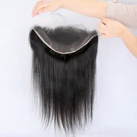 

virgin cuticle aligned hair film lace transparent 13x6 lace frontal deep bleached knots pre plucked hairline HD Lace Frontal