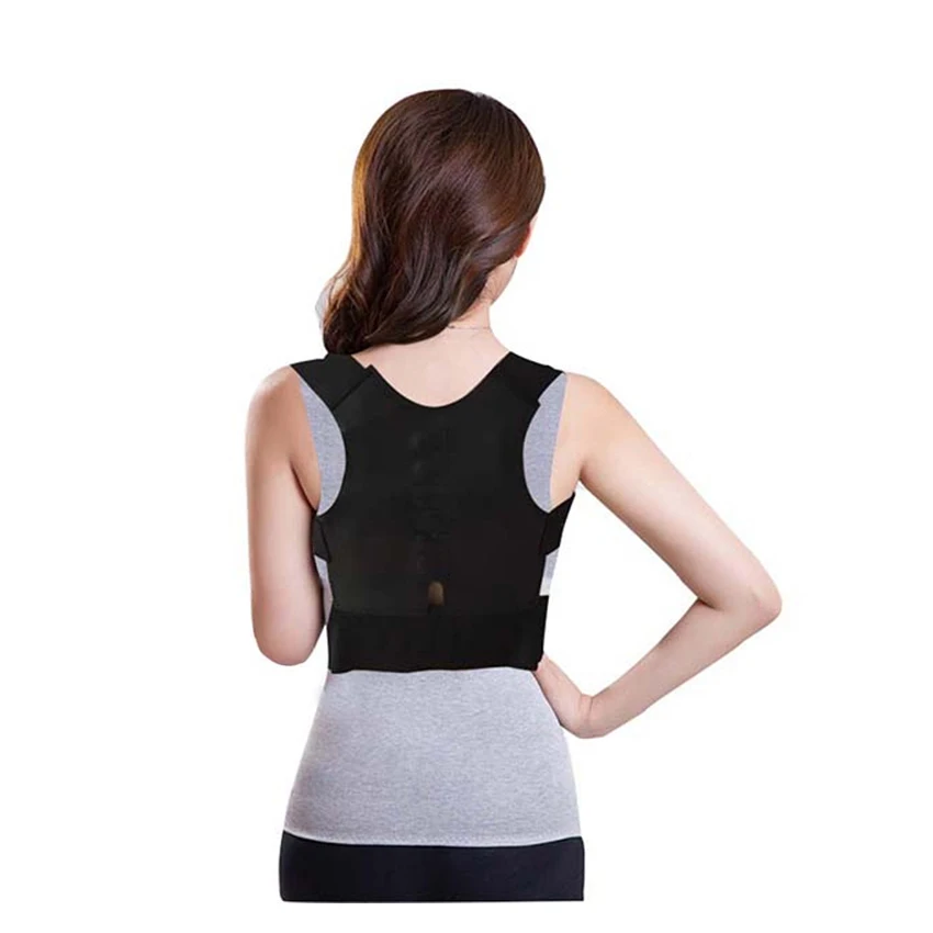 

Wholesale back belt with high quality posture corrector back support brace, White/black or customized