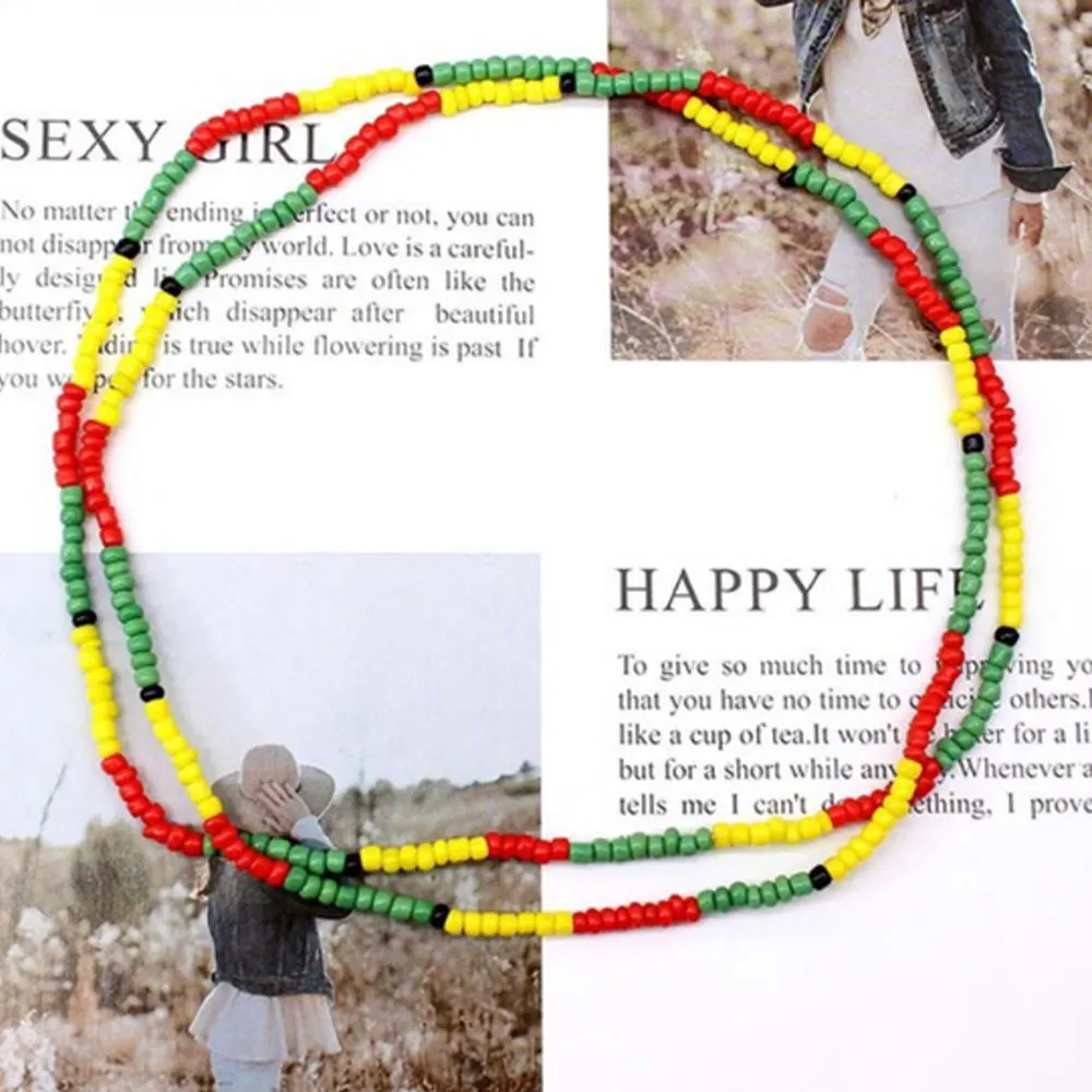 
Wholesale Cheap African glass seed waist trainer beads belly rings beads chain bohemian women adjustable body jewelry 