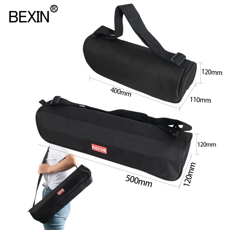 

BEXIN camera accessories professional tripod photography storage bag 40cm nylon padded waterproof backpack carry tripod bag, Black