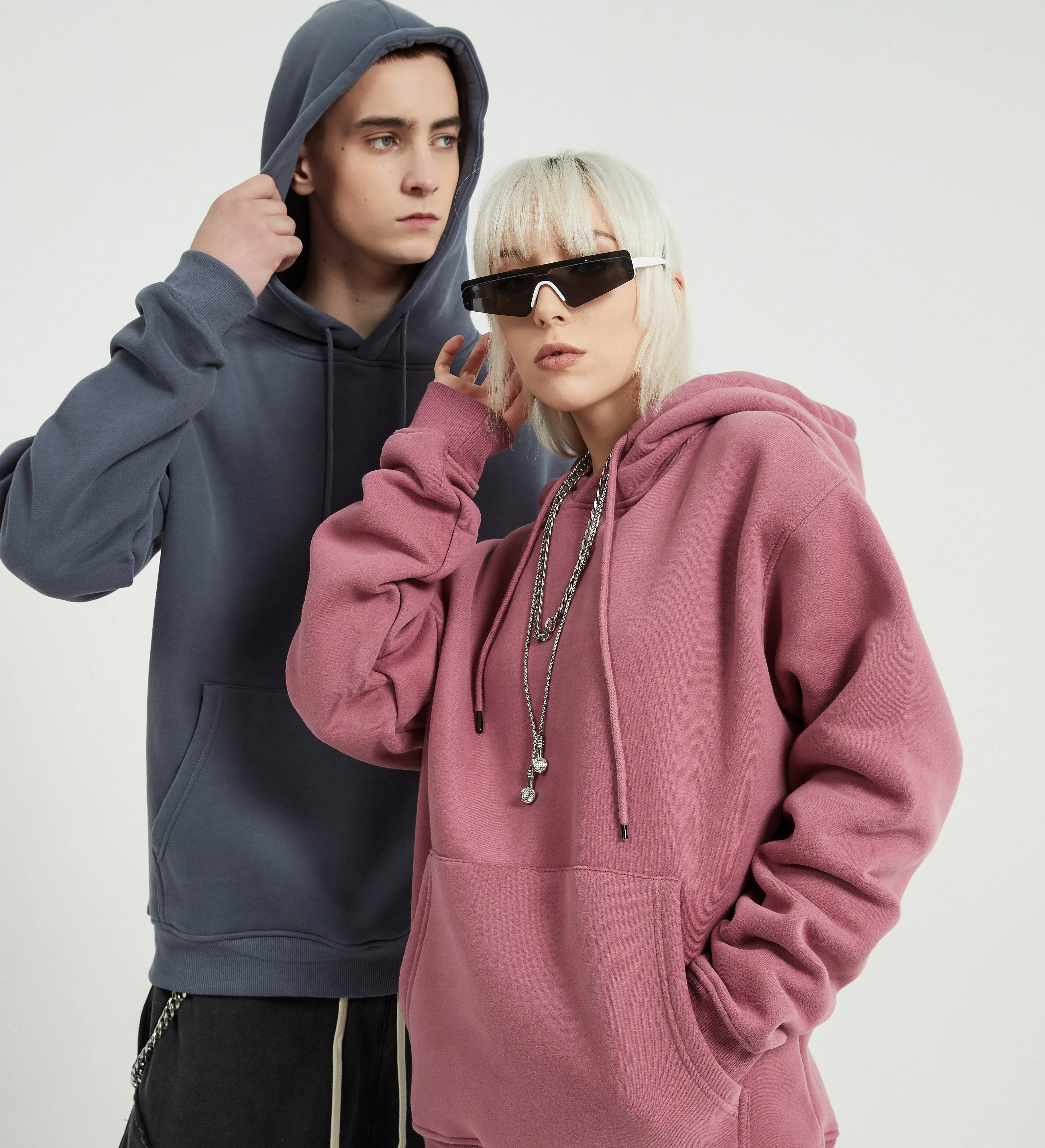 

High Quality Oversized Hoodie Fashion Casual Hoodies For Couples Custom Unisex Solid Color Blank Long Sleeve Drawstring Hoodie, As picture