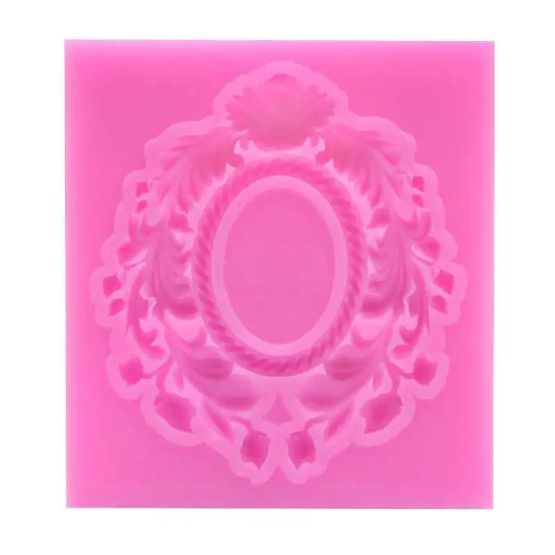 

Hot Selling Cake Decorating Silicone Retro Photo Frame Mold Baking Tool, Pink