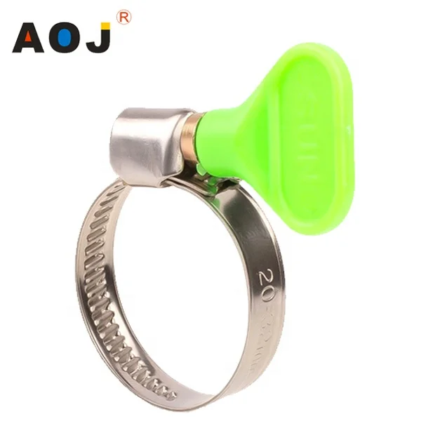 
Color plastic butterfly handle hose clamp 