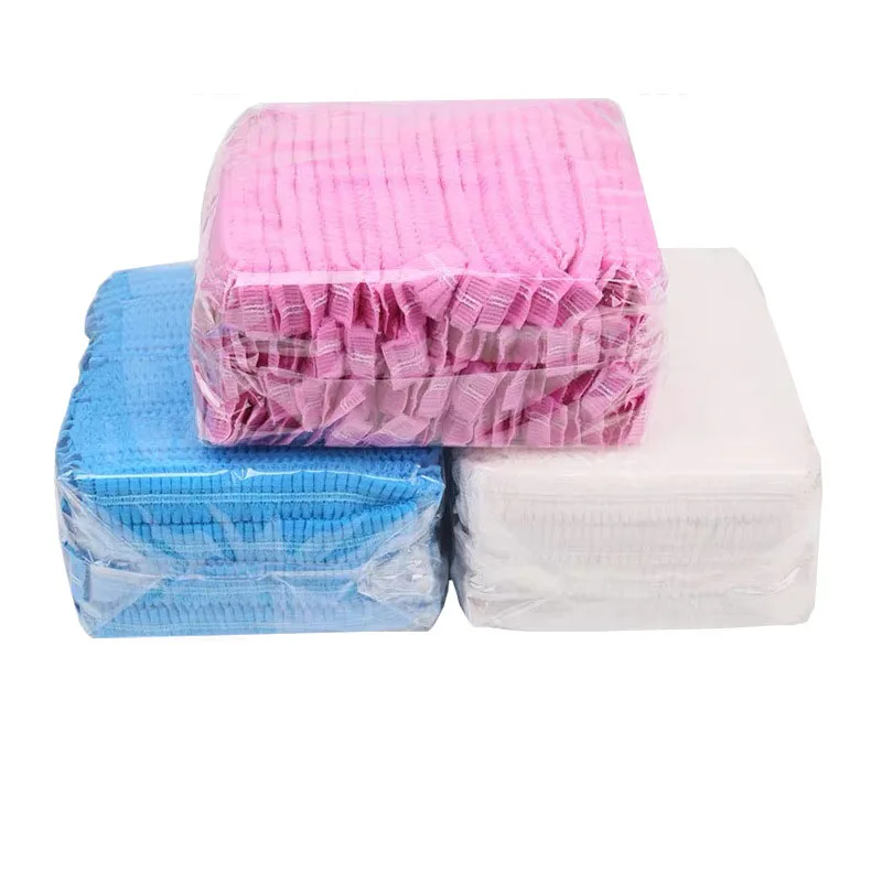 

Bouffant Caps Hair Net Cap 100 Pcs 21inches Elastic Mob Caps Use for Food Service Factory Warehouse Worker Dust Cap