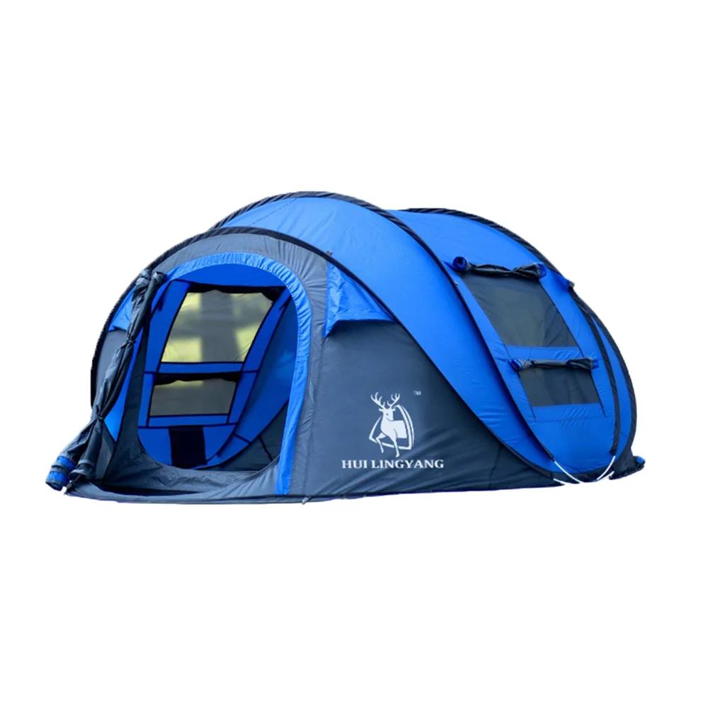 

Hot Sale Quick Automatic Open Waterproof Camping Tent for 3-4 People, Dark blue/army green/orange yellow