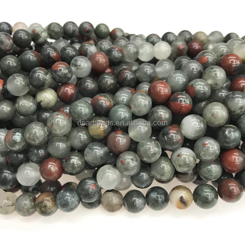 

Wholesale Natural Round African Bloodstone Jasper Beads for Jewelry Making