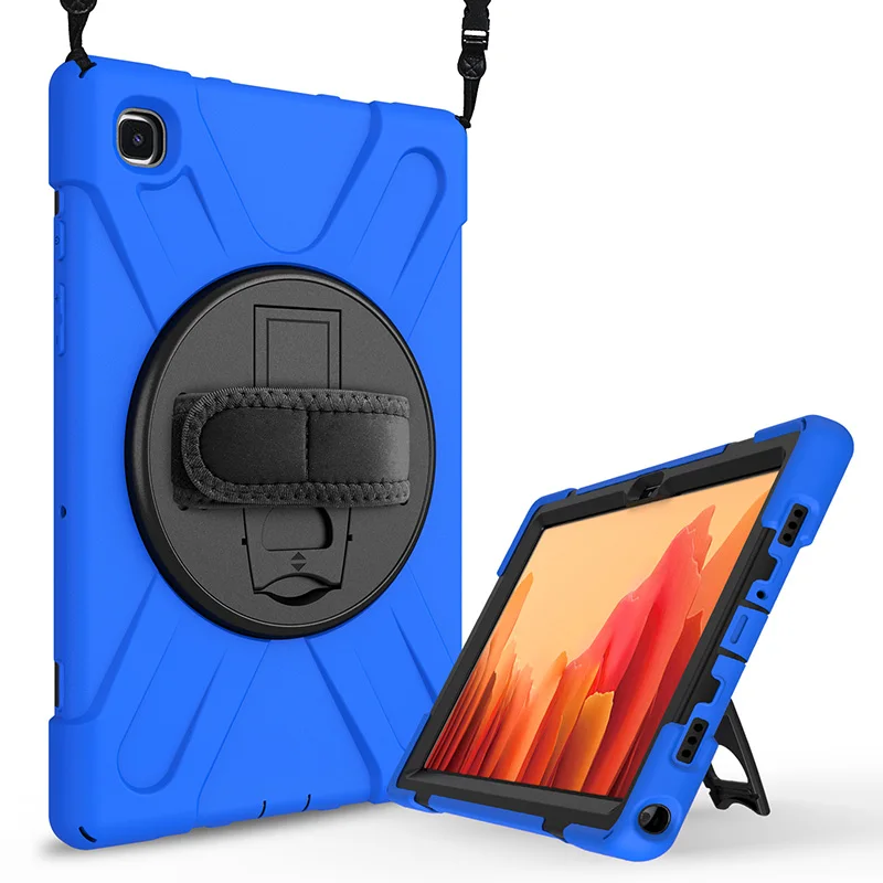 

For Samsung Galaxy Tab A7 10.4 inch tablet 2020 T500 T505 military duty rugged case with shoulder strap and screen protector