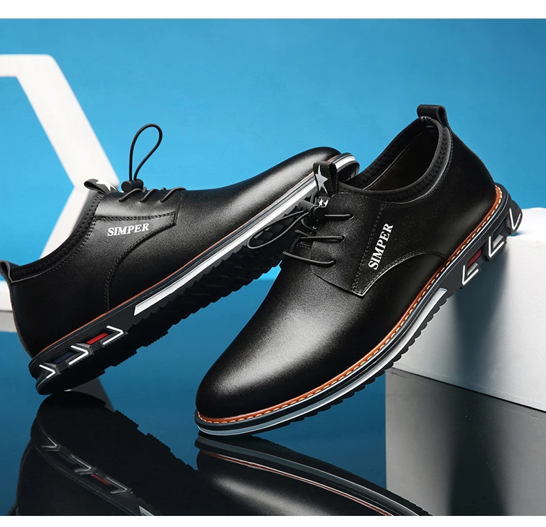 

Fashion Office wear lace-up shoes men's comfortable leather dress shoes men casual black