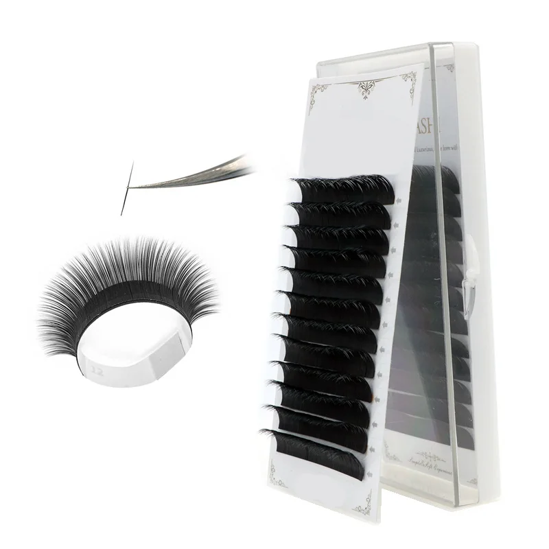 

j curl 0.03 korean eyelash extensions professional set dark matte eyelash extension glue adhesive private label, Black