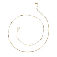 

2020 new arrival fashion womens jewelry 18K Gold plated pure silver chain necklaces