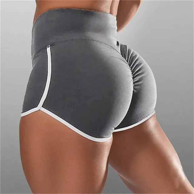 

New Summer Sport Shorts Women High Waist Elasticated Seamless Fitness Leggings Push Up Gym Training Gym Tights Pocket Short, Picture showed