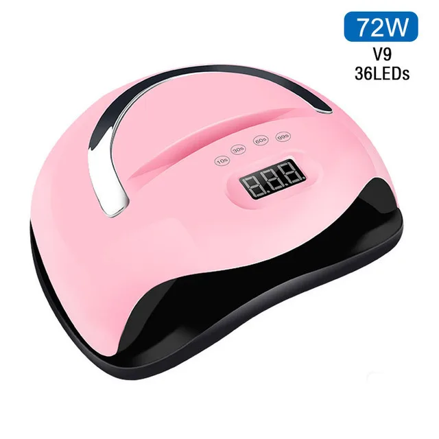 

72W LED Nail Lamp V9 Professional UV Lamp Nail Dryer Gel Polish salon Lamp For Manicure pedicure Smart Sensor Portable Nail Tool