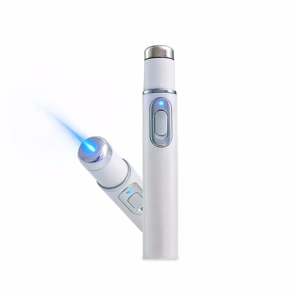 

Portable Wrinkle Removal Machine Durable Soft Scar Remover Device Blue Light Therapy Pen Varicose Veins Treatment Acne Laser Pen