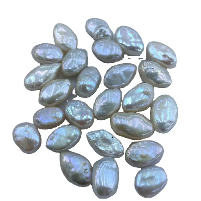 

Wholesale 9-10mm Loose Pearl Charms Freshwater Pearl Beads Natural Baroque White