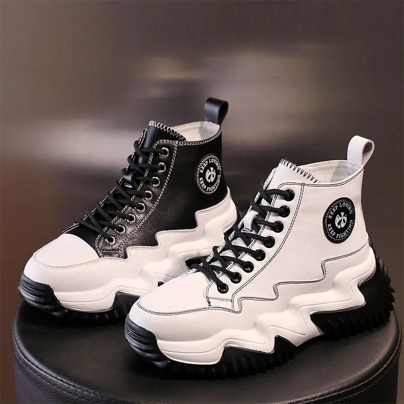 

Promotional top quality women's boots fashion casual sneaker boots women shoes botas for girl, 2color