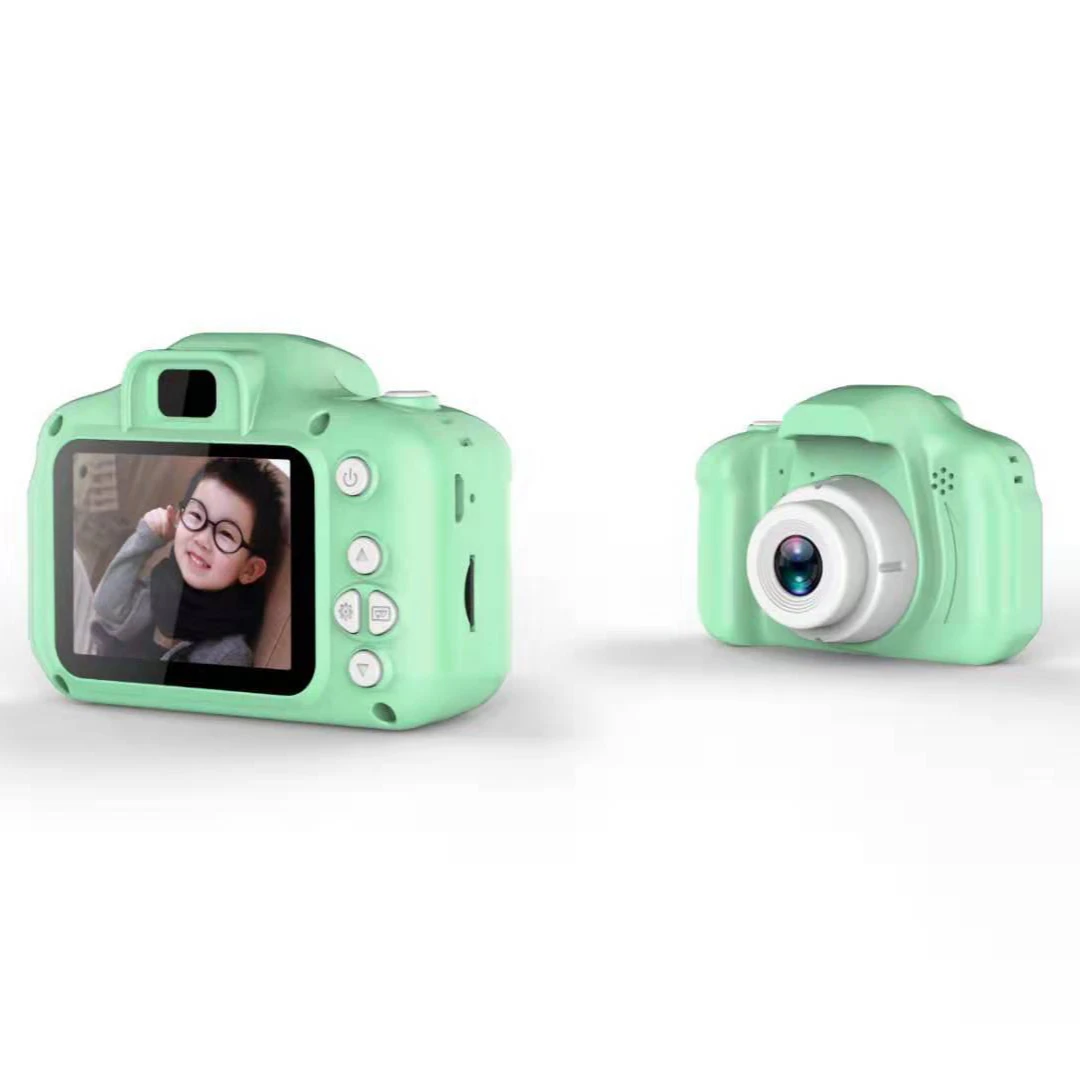 

Kids Camera Mini HD Screen 720P Projection Video Camera Toys Children Baby Gifts Birthday Digital Kids Camera, Green pink blue