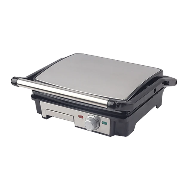 

Non-stick pan professional steak machine commercial electric chicken barbecue grill machine for burger, Silver