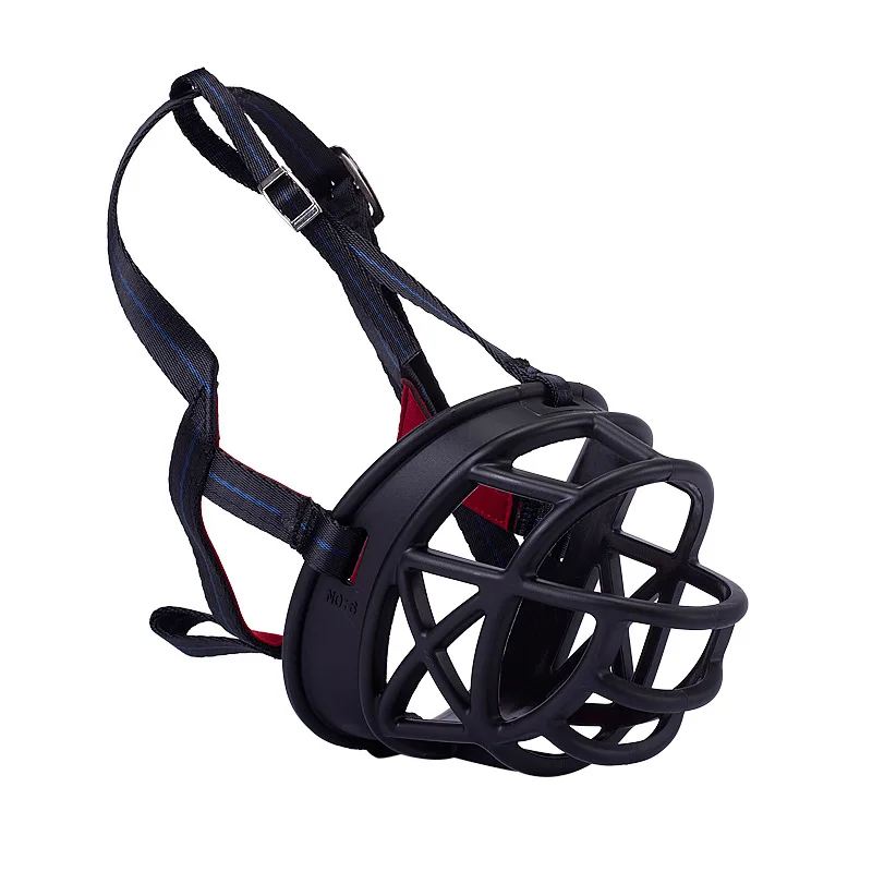 

Plastic Attack Prevention Metal Buckle Breathable Muzzle For Large Dogs, Black