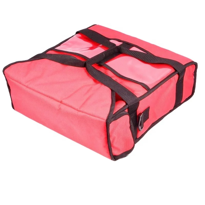 

Red 18",20" quite thick cotton thermal pizza delivery bag heated 12V