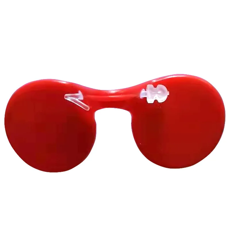 

Hot Sale Custom Chicken Glasses Poultry Farm Red Plastic Chicken Glasses Plier, As picture