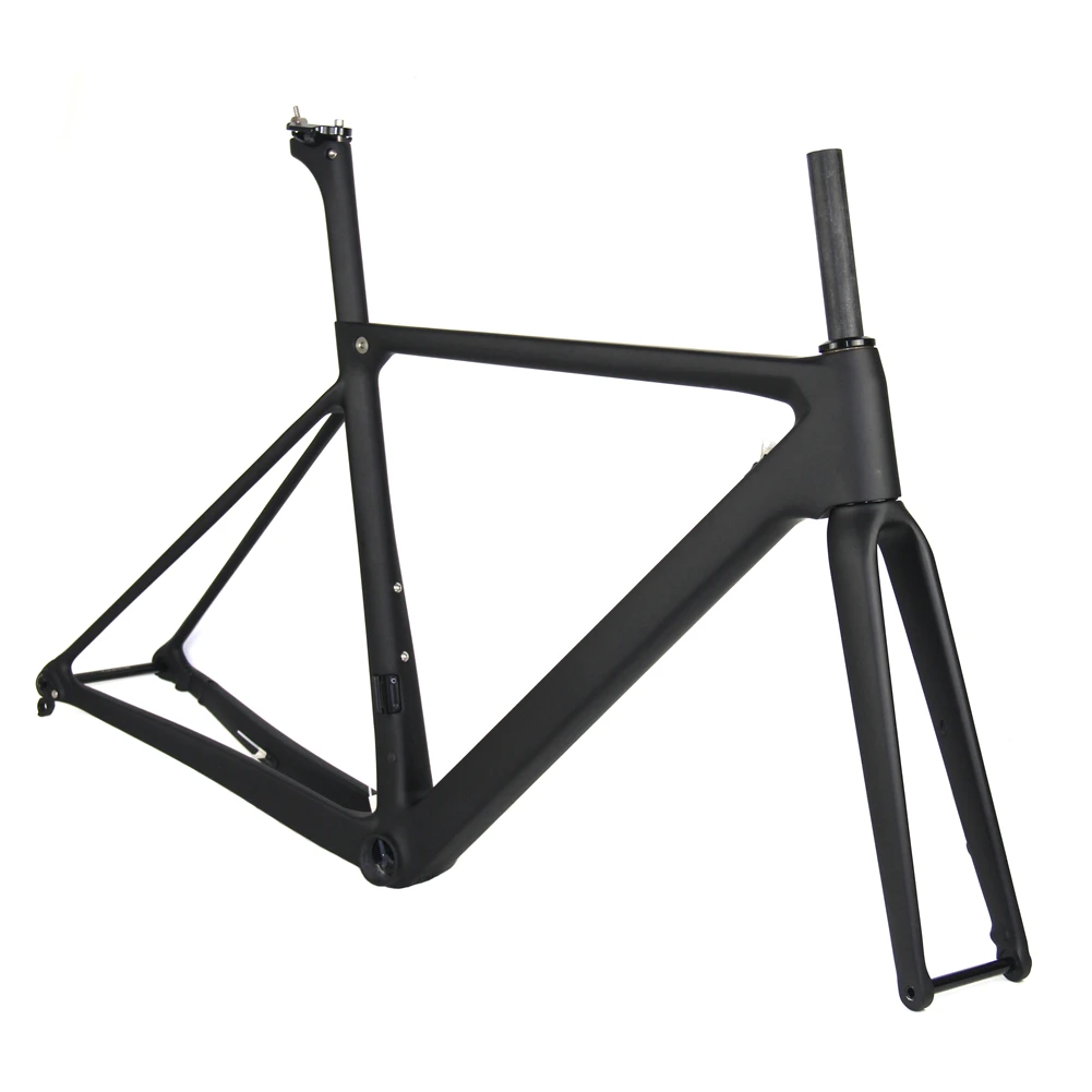 

2021 New super light carbon road bike frame disc Brake 700c racing bicycle frameset, Black