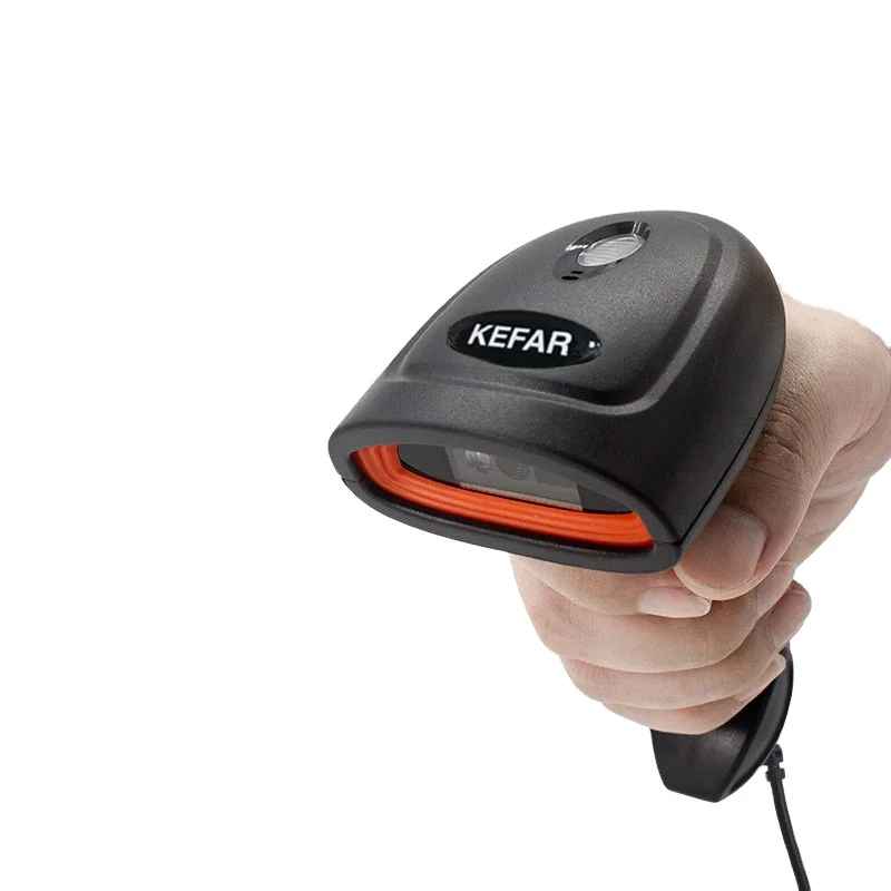 

Handheld Wireless wired 1D 2D Laser Bar Code Scanner Reader for Pos system, Black