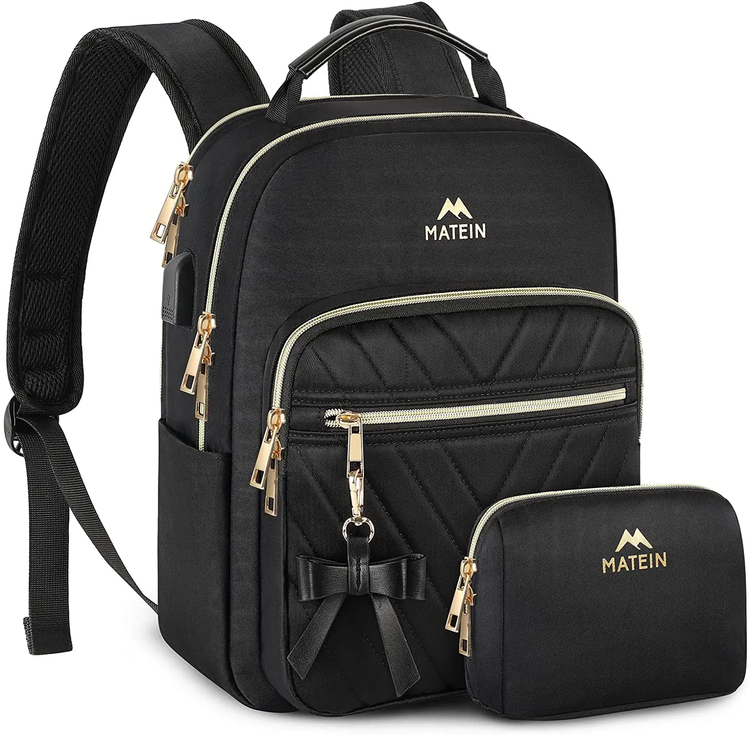 

2 Pieces Sets Fashion Girls Mini Purse Large Capacity Ladies Travel Nylon bag Lightweight Casual Women's Backpacks With USB, Customized color