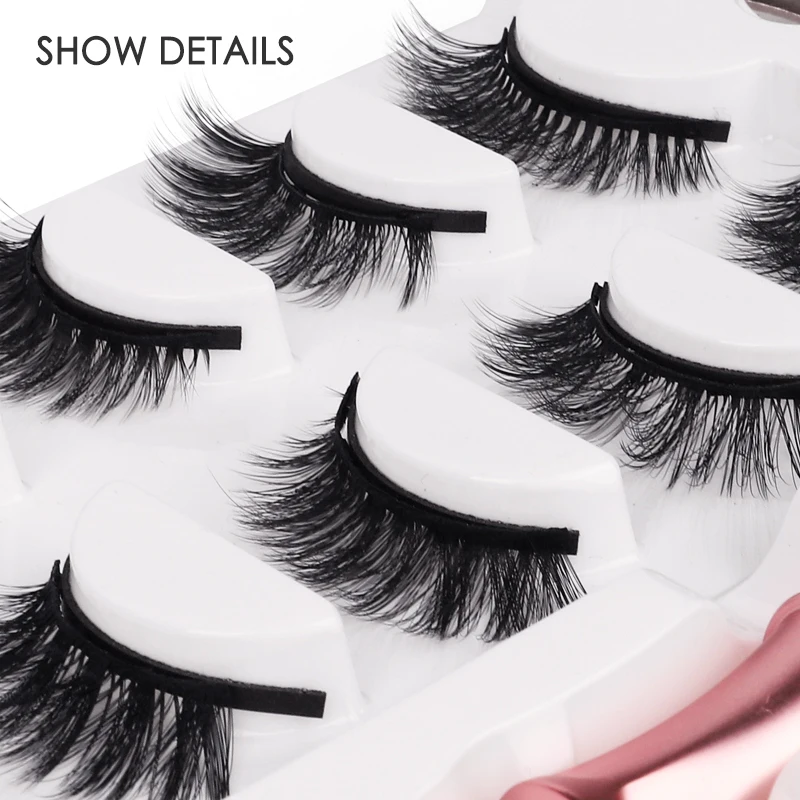 

FREE SHIPPING FREE SAMPLE 3 pair eyelash book blue eyelash boxes eyelashes growing serum the more the cheaper, Black