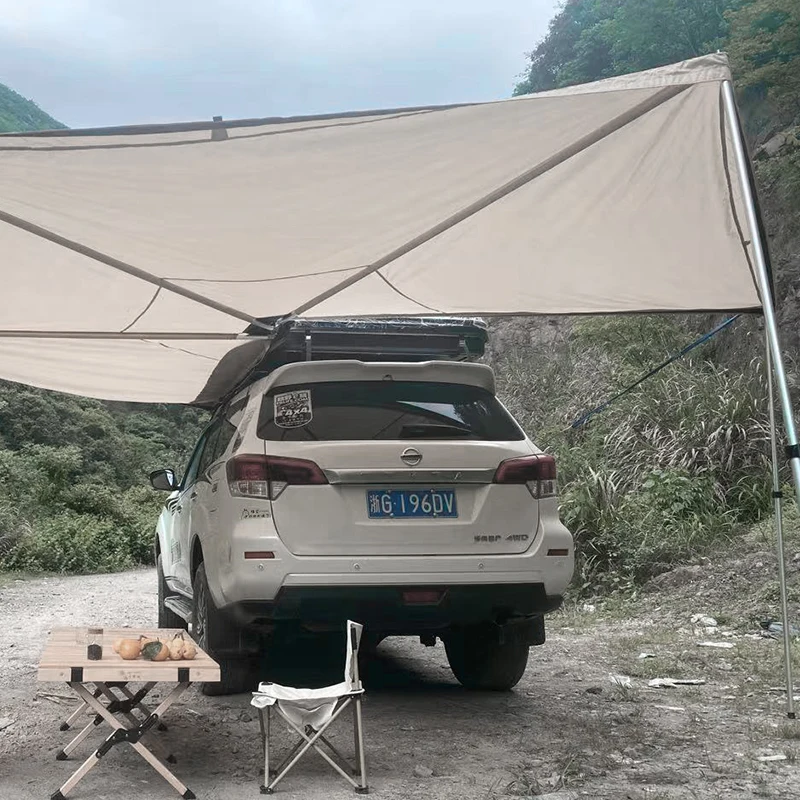 

Vivanstar OT1603A SUV large coverage 6 arms 270 Degree Car Side Roof Tent Batwing Foxwing Awning Tent for outdoor camping