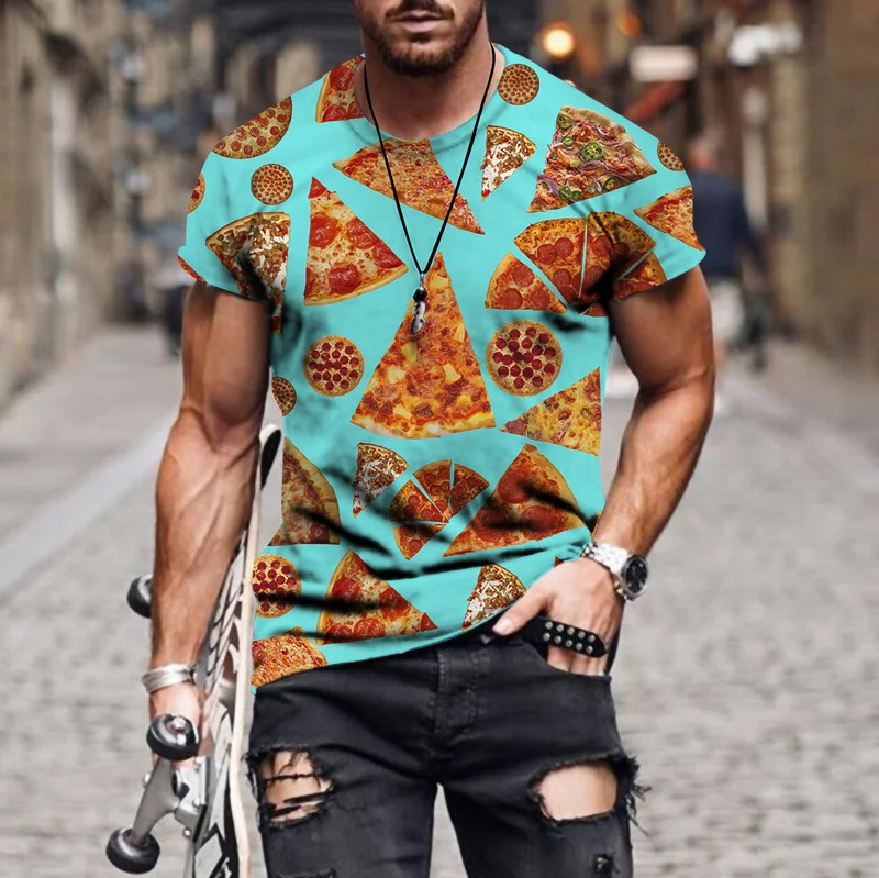 

No Moq Cheap Men'S Summer Clothes Streetwear Plus Size Casual 3D Print Polyester Elastic Muscle Fitted T Shirt, Customized color