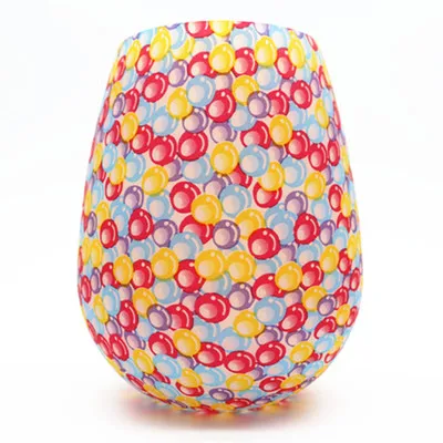 

P425 Silicone Wine Glasses Camouflage Lip Bohemia National Bubble Water Bottle Outdoor Beer Cups, Colors