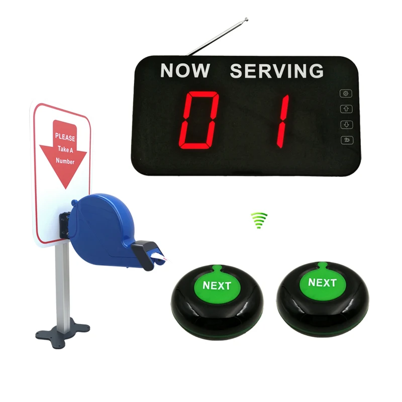 

Take a number machine Electronic Queue Manage System with NOW SERVING display Remote Control Button