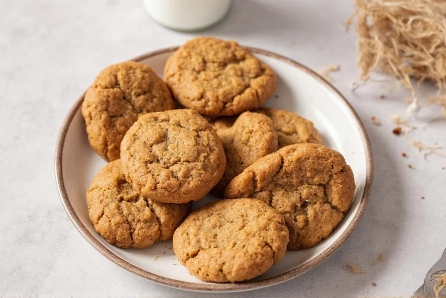 Perfectly baked ginger molasses cookies with crackled tops on cooling rack