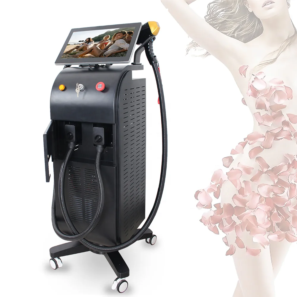 

Titanium Double handles Newest 20 Million Shots Big Power Wholesale Diode Laser Hair Removal 755 808 1064 1600w Sop-rano