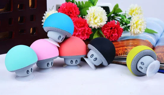 Waterproof Mini Mushroom BT-280 for Bluetooth Wireless Speaker with Strong Suction Cup Built-in Microphone Mini Speaker - ANKUX.COM