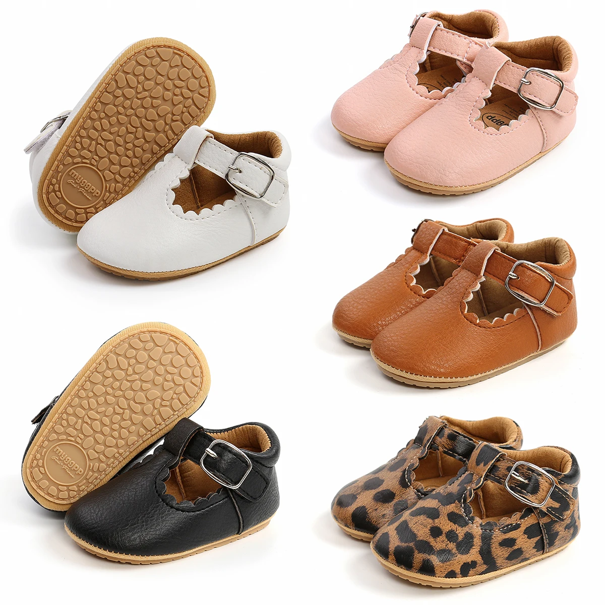 

2022 New fashion Rubber Sole newborn prewalker Anti-slip toddler baby girl shoes