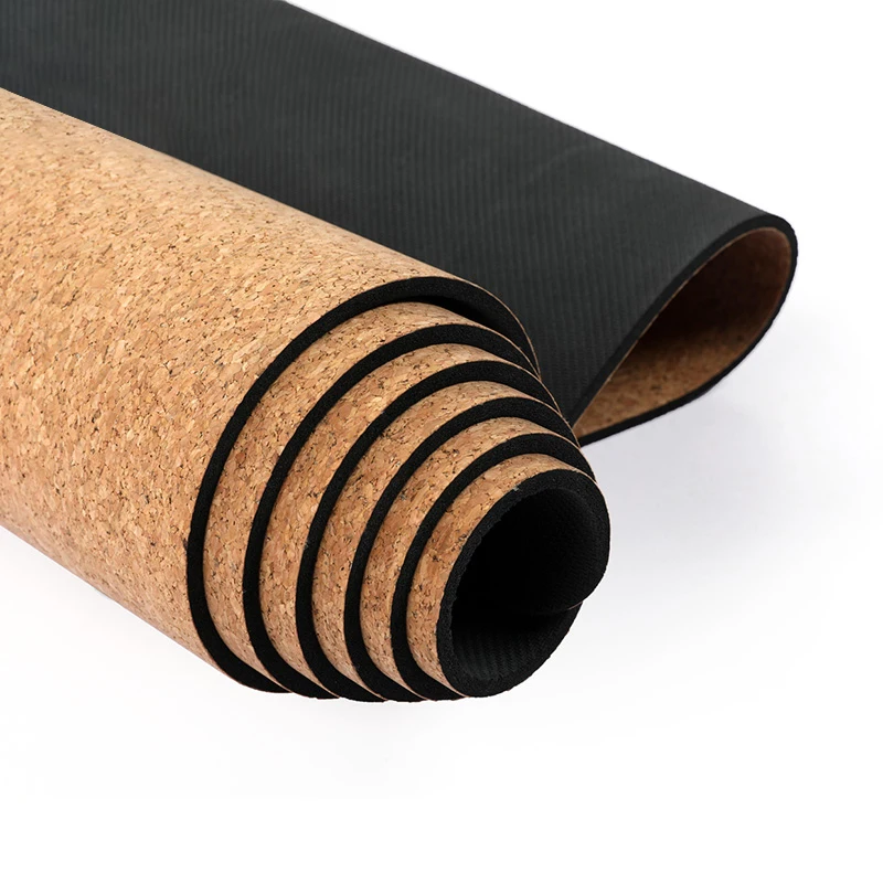 

factory sale directly high quality custom logo private label eco friendly rubber cork yoga mat