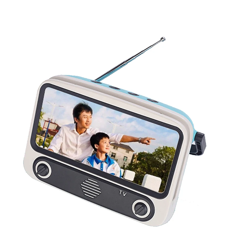 

Battery BIS certificationMobile phone universal 5.0 wireless audio portable bass speaker portable retro TV mobile phone stand