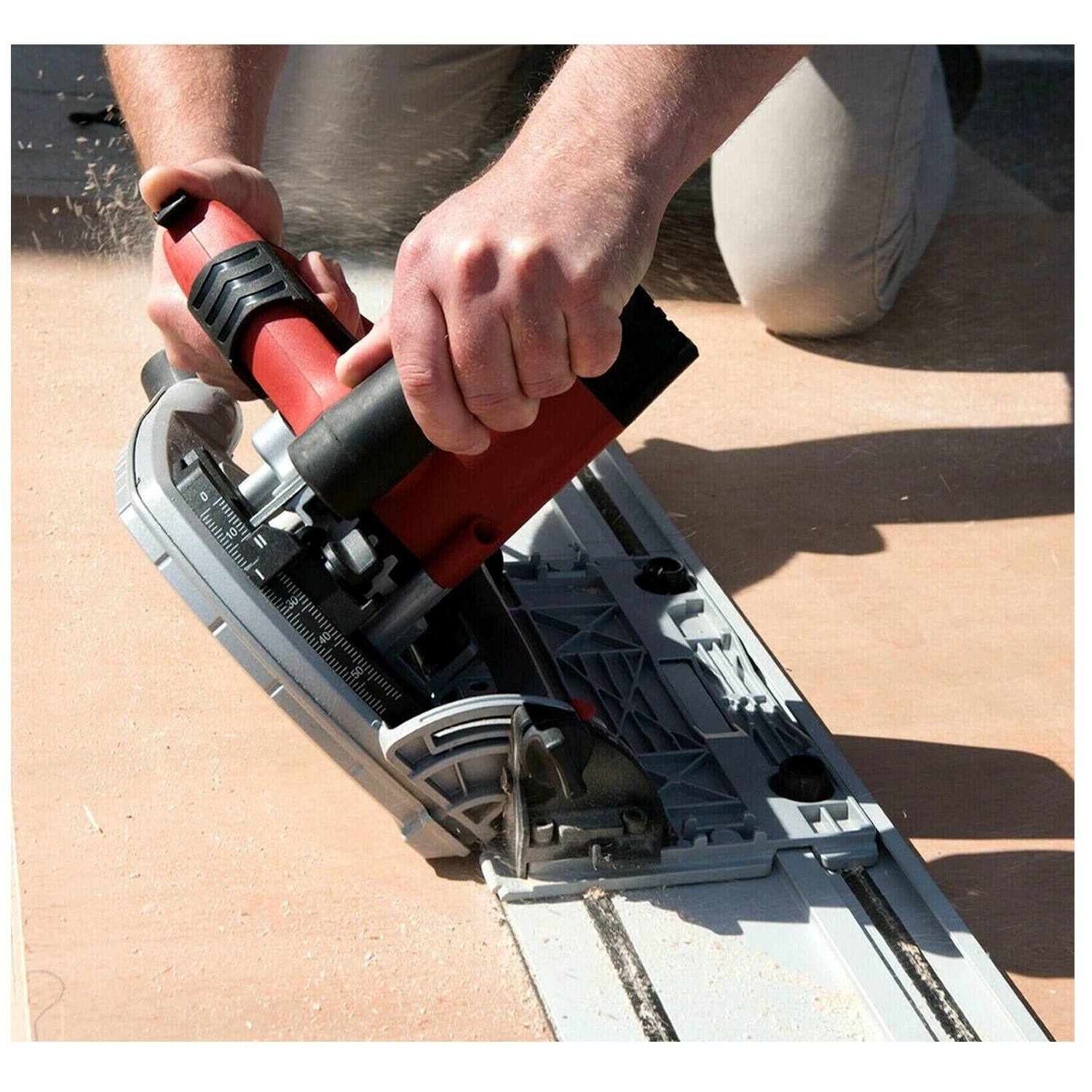 
Heavy Duty Electricity 1200W 165Mm Table Sloding Guide Rail Circular Saw With Track 