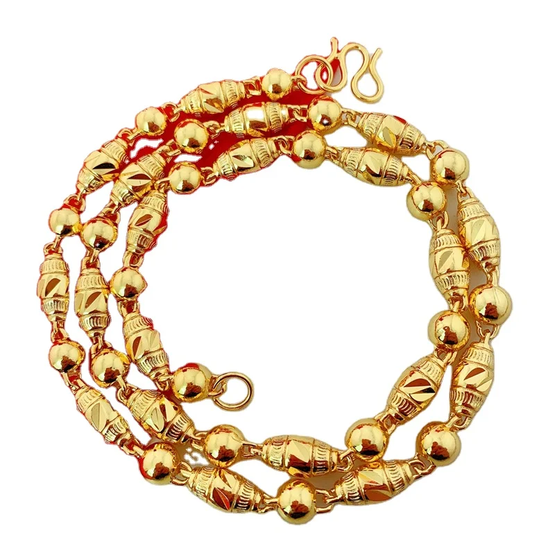 

The Same Style Thick Gold-Plated Bracelet In The Gold Shop Vietnam Shajin Taijin Fashion Car Flower Olive Necklace Wholesale
