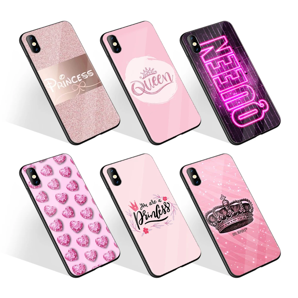 

New Fashion Hot Sale Scratch Proof Tempered Glass Mobile Phone Case For Redmi Note 9S For Samsung Note 20, Mixed color